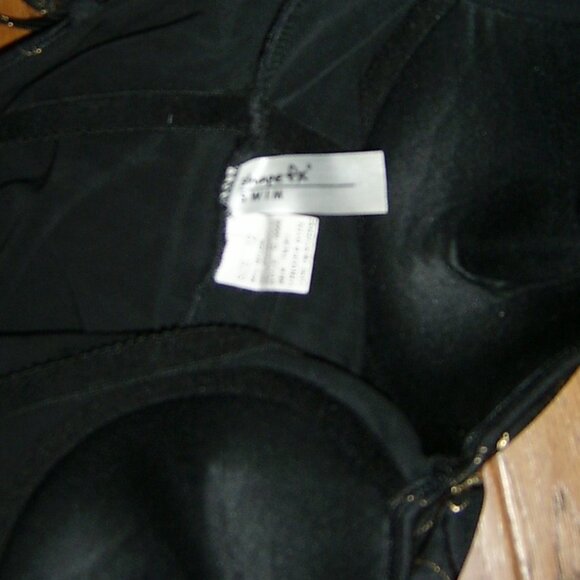 Shape FX Swim 1-Piece Black & Gold Swimsuit, Size 12 - Picture 5 of 5